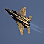 Golden F-15 Eagle.מול השמש 